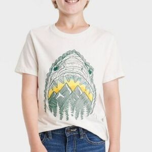Cat & Jack Boy's Shark Sketch Tee Size M(8-10)
